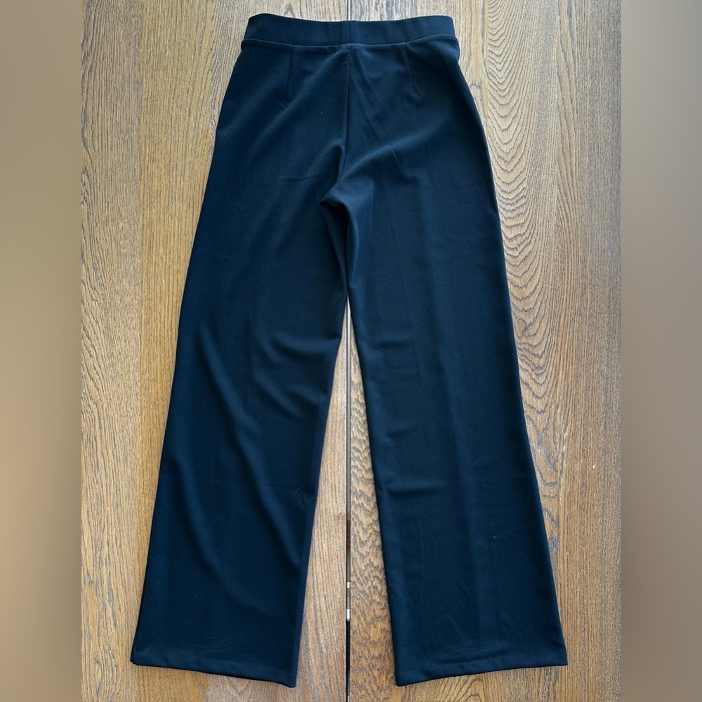 MNG Black Pants Center Detail Elastic Waist Wide Leg Workcore Whimsigoth Classic - Picture 5 of 13